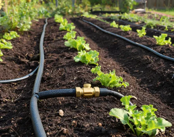 Soaker hose collection for vegetable beds